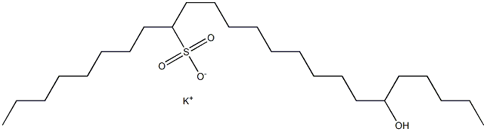 19-Hydroxytetracosane-9-sulfonic acid potassium salt Struktur