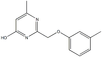 6-Methyl-2-(m-tolyloxymethyl)-4-pyrimidinol Struktur