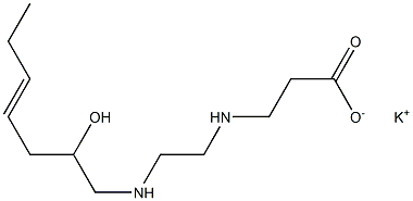 3-[N-[2-[N-(2-Hydroxy-4-heptenyl)amino]ethyl]amino]propionic acid potassium salt Struktur