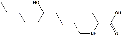 2-[N-[2-[N-(2-Hydroxyheptyl)amino]ethyl]amino]propionic acid Struktur