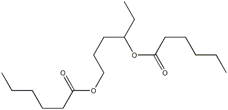 Dihexanoic acid 1,4-hexanediyl ester Struktur