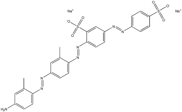 4-[4-(4-Amino-2-methylphenylazo)-2-methylphenylazo]azobenzene-3,4'-disulfonic acid disodium salt Struktur