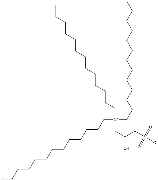 N,N-Ditridecyl-N-(2-hydroxy-3-sulfonatopropyl)-1-tridecanaminium Struktur