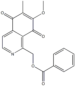 1-(Benzoyloxymethyl)-6-methyl-7-methoxyisoquinoline-5,8-dione Struktur