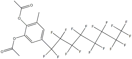 4-(Heptadecafluorooctyl)-6-methylbenzene-1,2-diol diacetate Struktur