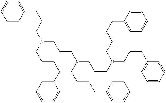 N,N'-Bis(4-phenylbutyl)-N'-(3-phenylpropyl)-N-[3-[(4-phenylbutyl)(3-phenylpropyl)amino]propyl]-1,3-propanediamine Struktur