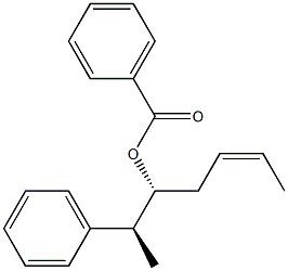 Benzoic acid (1R,3Z)-1-[(S)-1-phenylethyl]-3-pentenyl ester Struktur