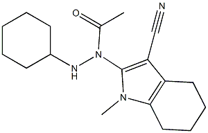 1-Methyl-2-[(cyclohexylamino)acetylamino]-4,5,6,7-tetrahydro-1H-indole-3-carbonitrile Struktur