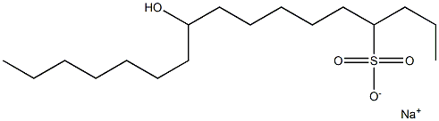 10-Hydroxyheptadecane-4-sulfonic acid sodium salt Struktur