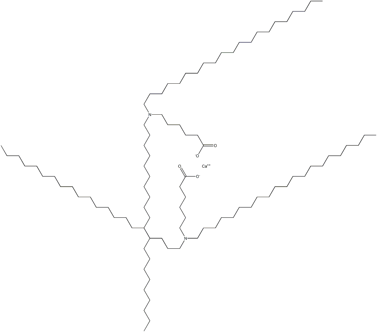 Bis[6-(dihenicosylamino)hexanoic acid]calcium salt Struktur