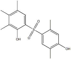 2,4'-Dihydroxy-2',3,4,5,5'-pentamethyl[sulfonylbisbenzene] Struktur