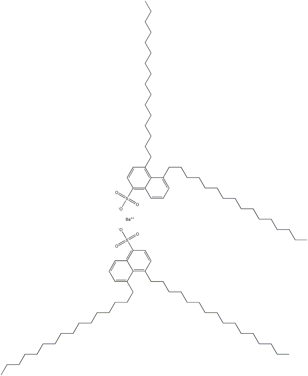 Bis(4,5-dihexadecyl-1-naphthalenesulfonic acid)barium salt Struktur