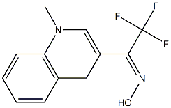 1-Methyl-3-[(E)-1-(hydroxyimino)-2,2,2-trifluoroethyl]-1,4-dihydroquinoline Struktur