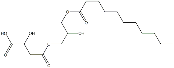 D-Malic acid hydrogen 4-(2-hydroxy-3-undecanoyloxypropyl) ester Struktur