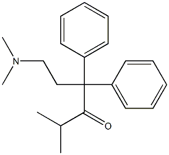 6-(Dimethylamino)-4,4-diphenyl-2-methyl-3-hexanone Struktur