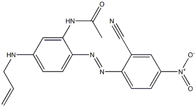 N-[2-(2-Cyano-4-nitrophenylazo)-5-(allylamino)phenyl]acetamide Struktur