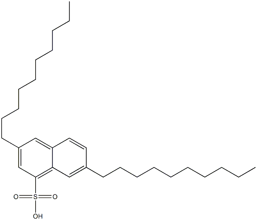 3,7-Didecyl-1-naphthalenesulfonic acid Struktur