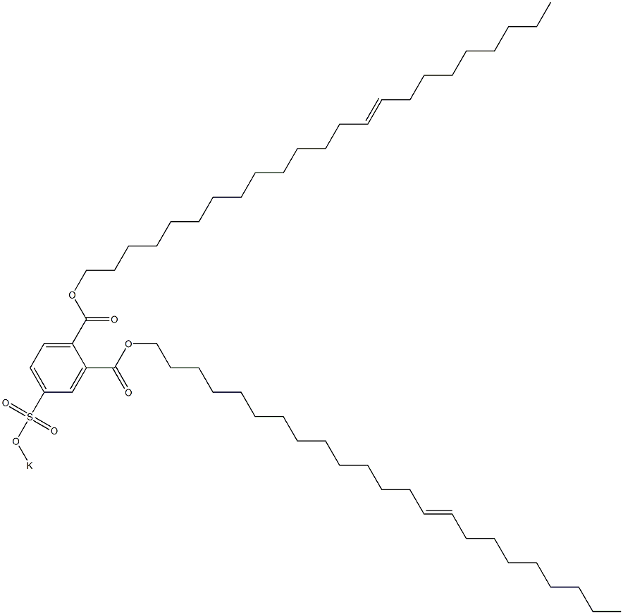 4-(Potassiosulfo)phthalic acid di(14-tricosenyl) ester Struktur