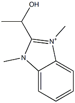 2-(1-Hydroxyethyl)-1,3-dimethyl-3H-benzimidazol-1-ium Struktur