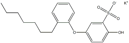 4-Hydroxy-2'-heptyl[oxybisbenzene]-3-sulfonic acid potassium salt Struktur