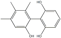 4',5',6'-Trimethyl-1,1'-biphenyl-2,2',6-triol Struktur