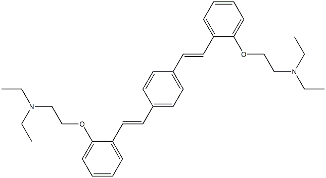 N,N'-[p-Phenylenebis(vinylene-o-phenyleneoxyethylene)]bis(diethylamine) Struktur