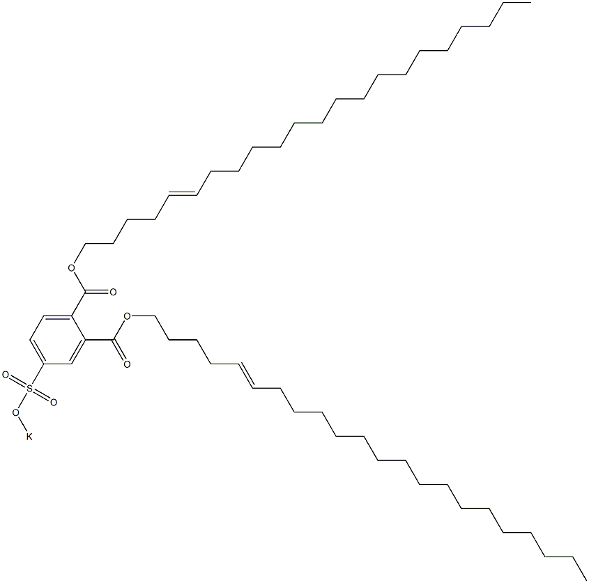 4-(Potassiosulfo)phthalic acid di(5-docosenyl) ester Struktur