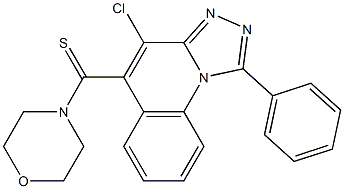 4-Chloro-5-(morpholinocarbonothioyl)-1-phenyl[1,2,4]triazolo[4,3-a]quinoline Struktur