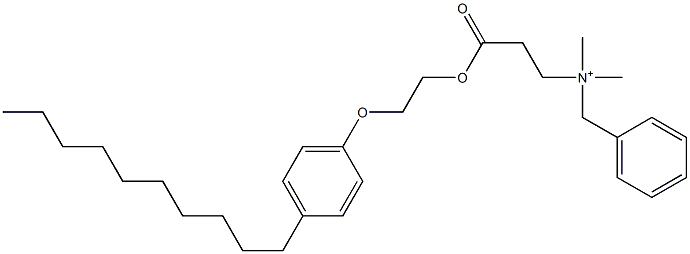 N,N-Dimethyl-N-benzyl-N-[2-[[2-(4-decylphenyloxy)ethyl]oxycarbonyl]ethyl]aminium Struktur