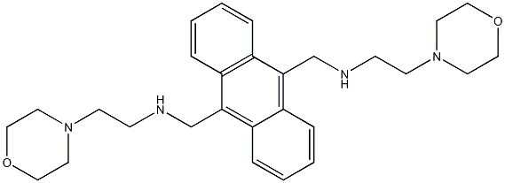 9,10-Bis[(2-morpholinoethyl)aminomethyl]anthracene Struktur