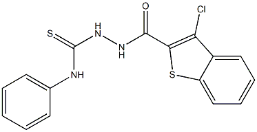 3-Chloro-N'-[phenylthiocarbamoyl]benzo[b]thiophene-2-carbohydrazide Struktur