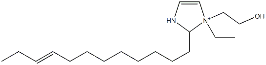 2-(9-Dodecenyl)-1-ethyl-1-(2-hydroxyethyl)-4-imidazoline-1-ium Struktur