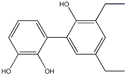 3',5'-Diethyl-1,1'-biphenyl-2,2',3-triol Struktur