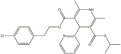 1,4-Dihydro-2,6-dimethyl-4-(2-pyridyl)pyridine-3,5-dicarboxylic acid 3-isopropyl 5-(4-chlorophenethyl) ester Struktur