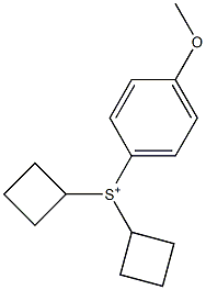 Dicyclobutyl(4-methoxyphenyl)sulfonium Struktur