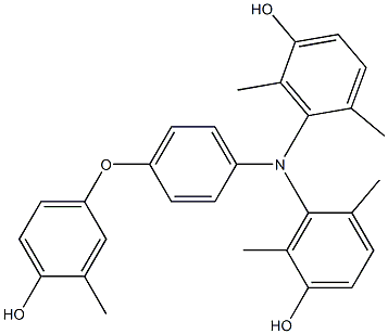 N,N-Bis(5-hydroxy-2,6-dimethylphenyl)-4-(4-hydroxy-3-methylphenoxy)benzenamine Struktur