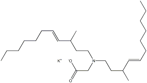 N,N-Bis(3-methyl-4-undecenyl)aminoacetic acid potassium salt Struktur