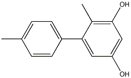 6-Methyl-5-(4-methylphenyl)benzene-1,3-diol Struktur