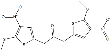 2-Methylthio-3-nitrothiophen-5-yl(methyl) ketone Struktur