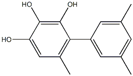 4-(3,5-Dimethylphenyl)-5-methylbenzene-1,2,3-triol Struktur