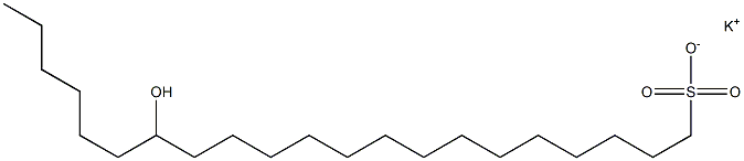 15-Hydroxyhenicosane-1-sulfonic acid potassium salt Struktur