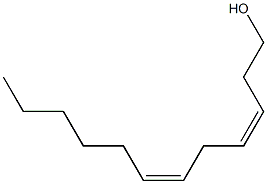 (3Z,6Z)-3,6-Dodecadien-1-ol Struktur