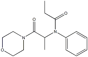 N-[1-(Morpholinocarbonyl)ethyl]-N-phenylpropionamide Struktur