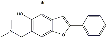 4-Bromo-6-(dimethylaminomethyl)-2-phenylbenzofuran-5-ol Struktur