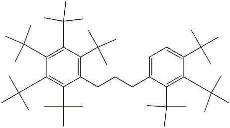 1-(Penta-tert-butylphenyl)-3-(2,3,4-tri-tert-butylphenyl)propane Struktur