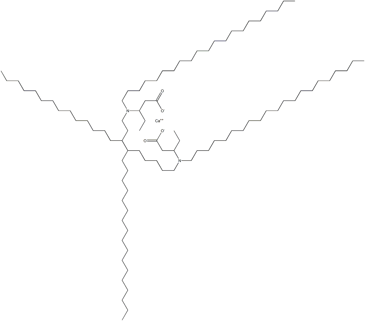 Bis[3-(dihenicosylamino)valeric acid]calcium salt Struktur