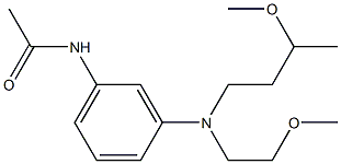 3'-[N-(2-Methoxyethyl)-N-(3-methoxybutyl)amino]acetanilide Struktur