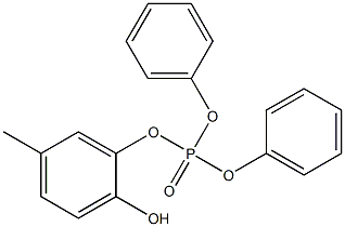 Phosphoric acid (2-hydroxy-5-methylphenyl)diphenyl ester Struktur