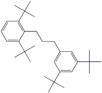 1-(2,6-Di-tert-butylphenyl)-3-(3,5-di-tert-butylphenyl)propane Struktur