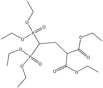 2-[2,2-Bis(diethoxyphosphinyl)ethyl]malonic acid diethyl ester Struktur